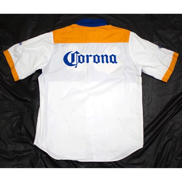 Corona Extra Short Sleeve Button Front Logo Shirt - Picture 3 of 7